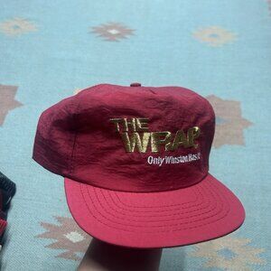 Vintage SnapBack hat cap Winston cigarettes the wrap nylon red promo